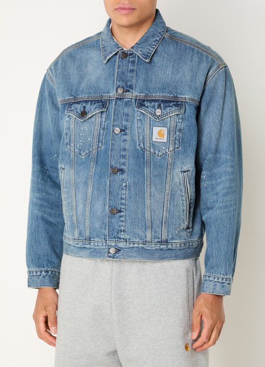 Carhartt WIP Helston spijkerjas met destroyed afwerking