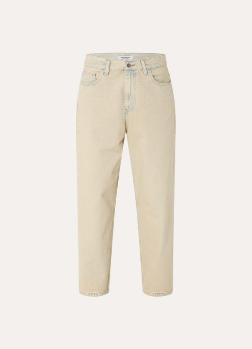 Carhartt WIP High waist straight leg jeans met gekleurde wassing - voorkant 4 creme