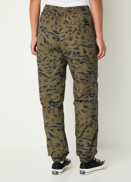 Carhartt WIP High waist tapered fit trackpants met steekzakken - achterkant 3 bronsgroen