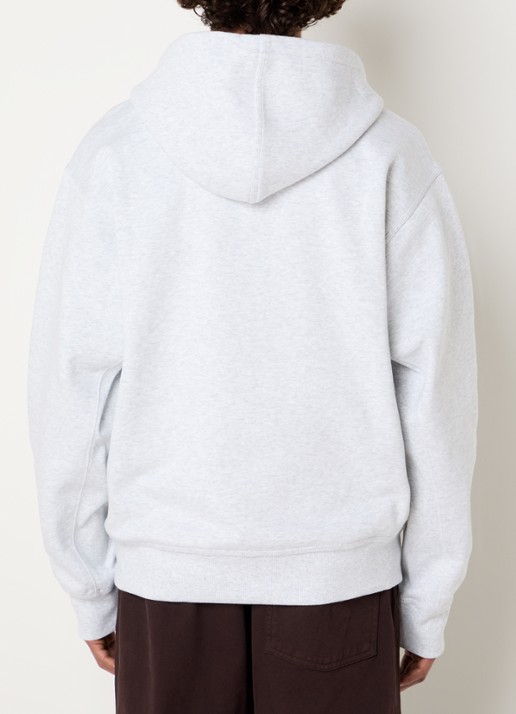 Carhartt WIP Hooded American Script sweatvest met logoborduring - achterkant 5 grijs