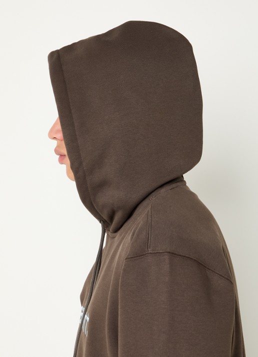 Carhartt WIP Hoodie met logoborduring - detail 3 donkerbruin