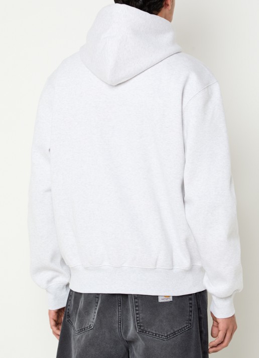 Carhartt WIP Hoodie met logoborduring - achterkant grijsmele