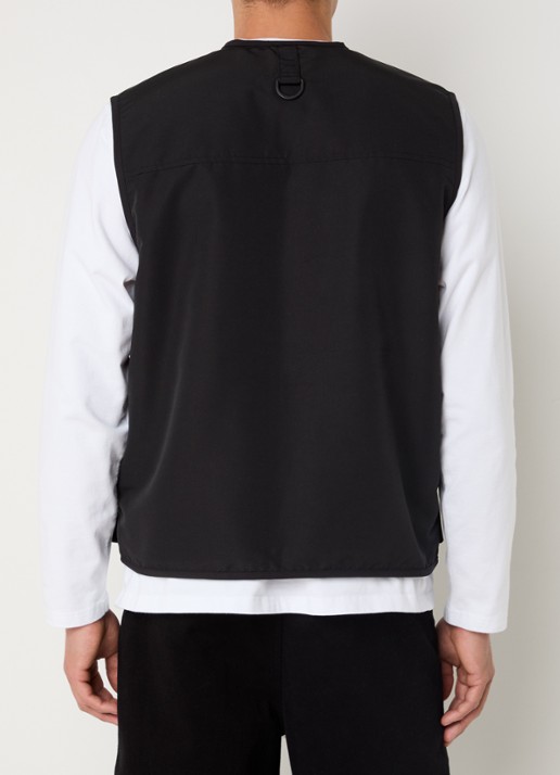 Carhartt WIP Irwin bodywarmer met opgestikte zakken en logo - achterkant 2 zwart