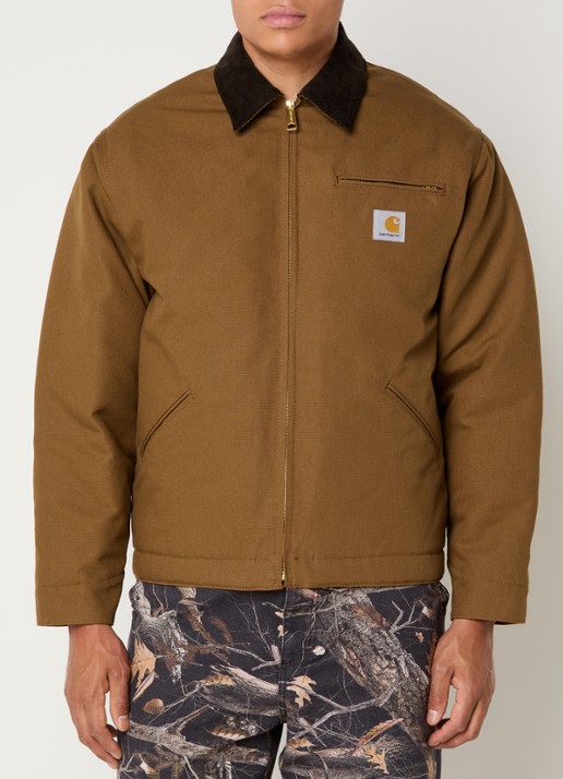 Carhartt WIP Jack met details van corduroy en steekzakken - detail 4 bruin