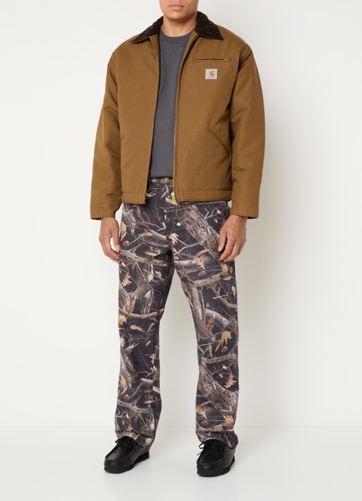 Carhartt WIP Jack met details van corduroy en steekzakken - voorkant 3 bruin