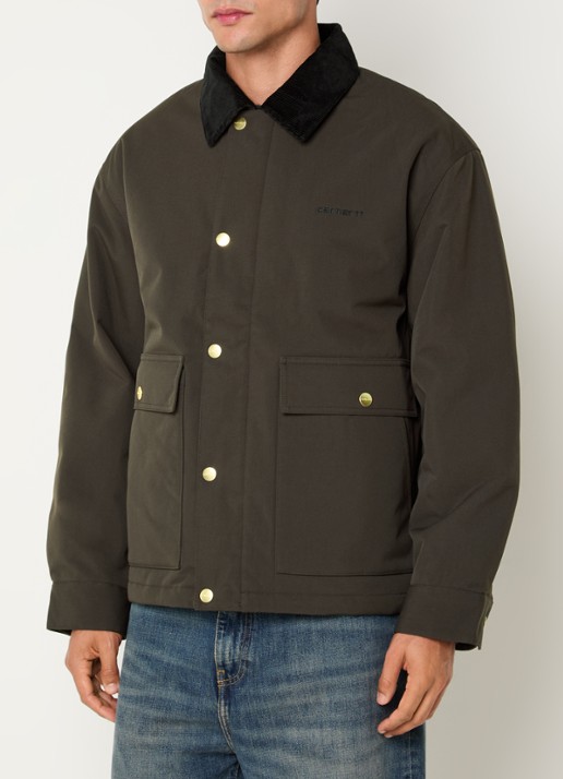 Carhartt WIP Jack met logo en steekzakken