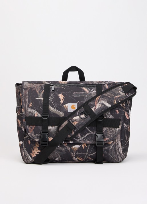 Carhartt WIP Jake crossbodytas met logo en verstelbare schouderriem - voorkant zwart