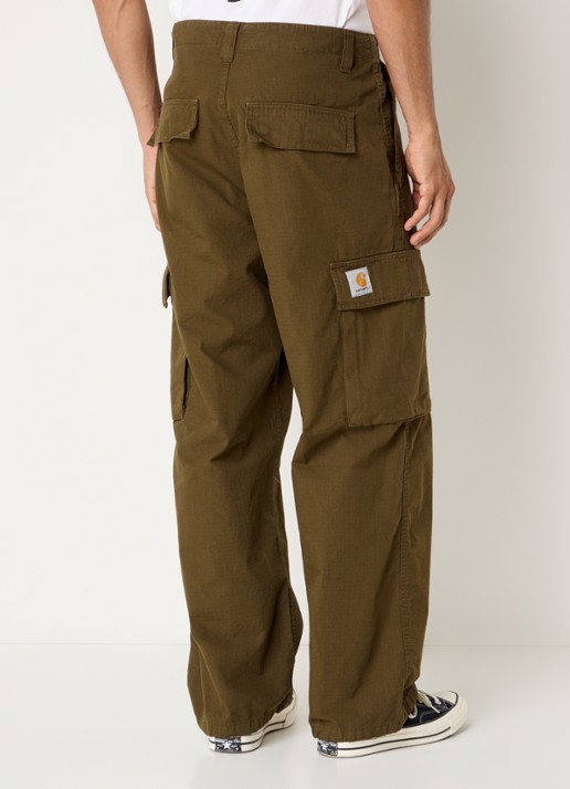 Carhartt WIP Kade straight fit cargobroek met steekzakken - achterkant legergroen