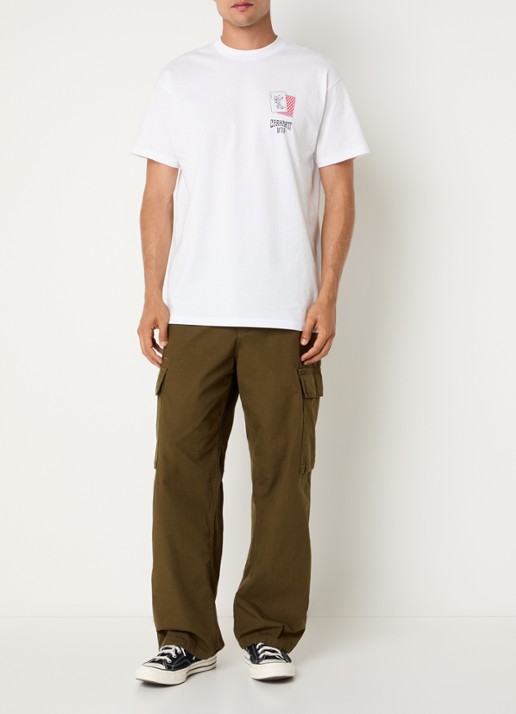 Carhartt WIP Kade straight fit cargobroek met steekzakken - voorkant 3 legergroen