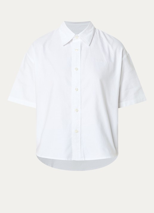 Carhartt WIP Kaia blouse met logoborduring - voorkant 2 wit