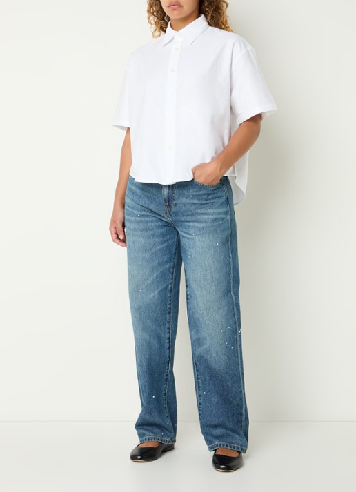 Carhartt WIP Kaia blouse met logoborduring - voorkant 3 wit