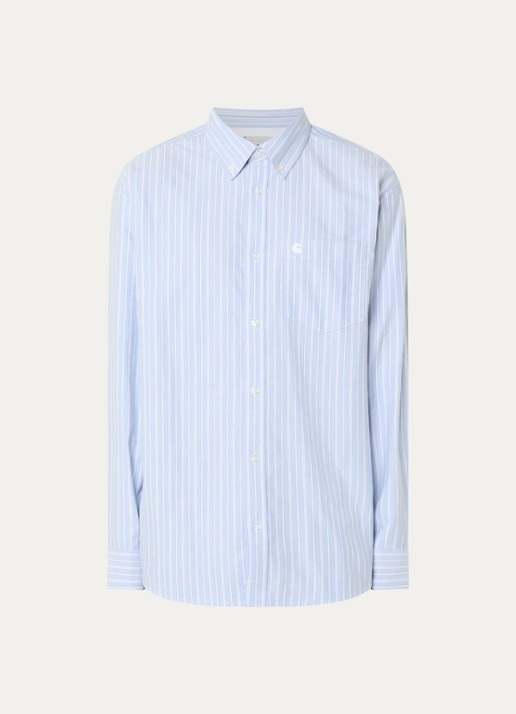 Carhartt WIP Kanan overhemd met borstzak - voorkant 3 blauwgrijs
