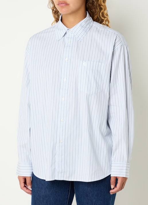 Carhartt WIP Keene blouse met streepprint en logoborduring