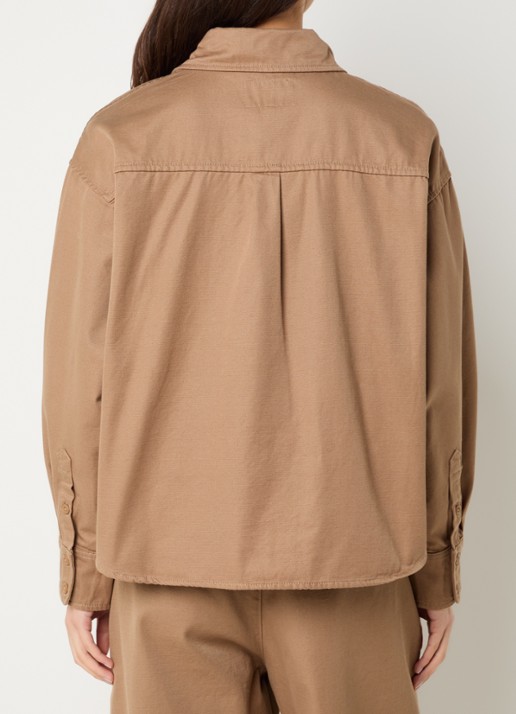 Carhartt WIP Kelly jack met klepzakken en logo - achterkant camel