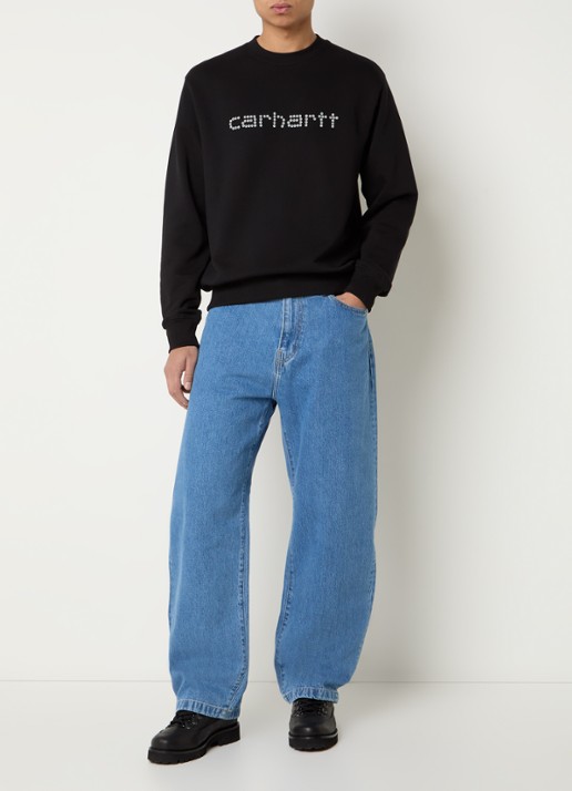Carhartt WIP Landon loose fit jeans met medium wassing - voorkant 3 indigo