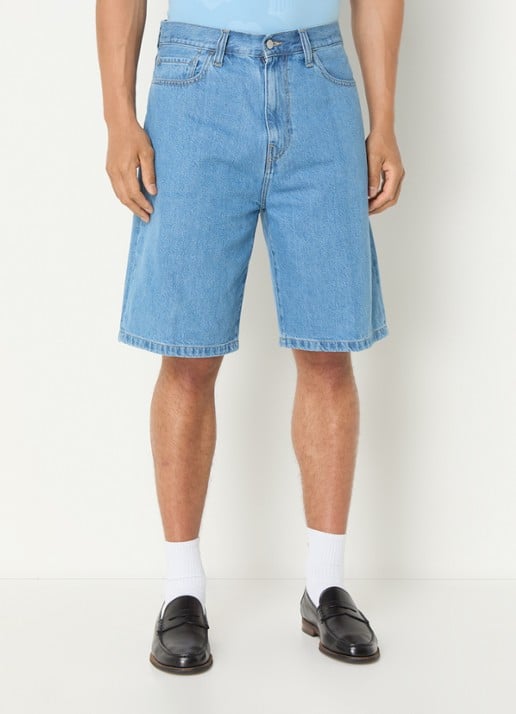 Carhartt WIP Landon straight fit korte broek van denim met medium wassing
