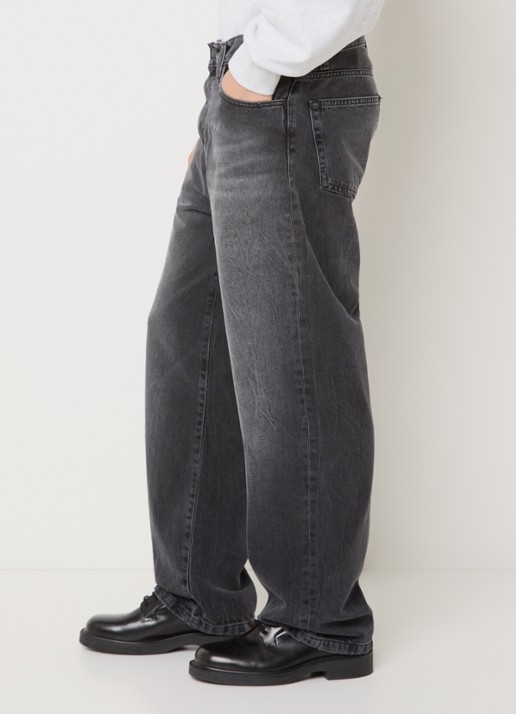 Carhartt WIP Landon tapered jeans met gekleurde wassing - detail 2 antraciet