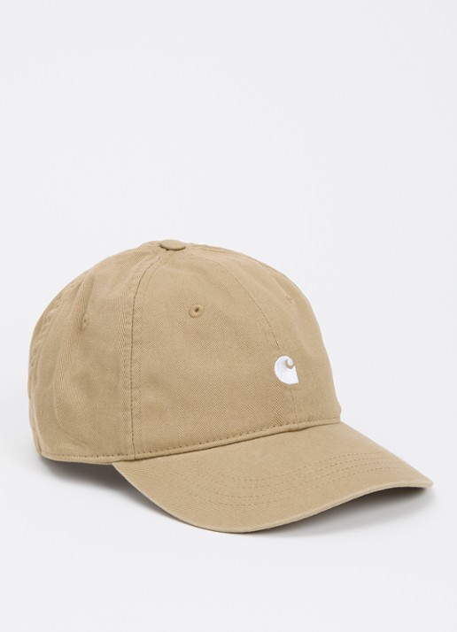 Carhartt WIP Madison pet met logoborduring  - voorkant khaki