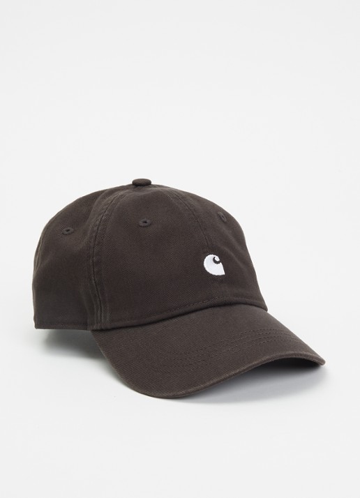 Carhartt WIP Madison pet met logoborduring - voorkant 2 donkerbruin