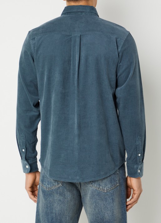 Carhartt WIP Madison regular fit overhemd van corduroy - achterkant 4 petrol