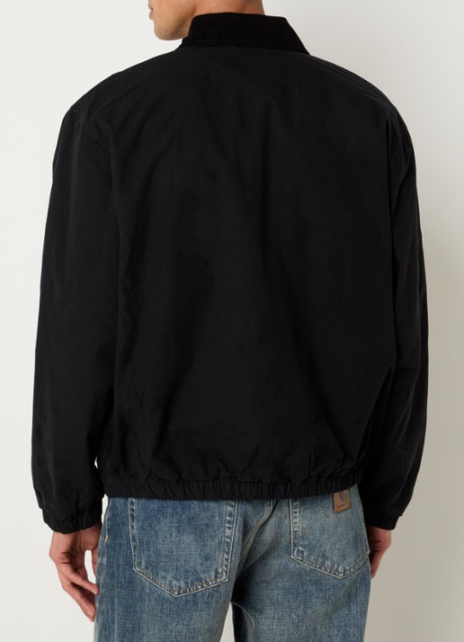 Carhartt WIP Madison Ripstop softshell jas met detail van corduroy  - achterkant 4 zwart