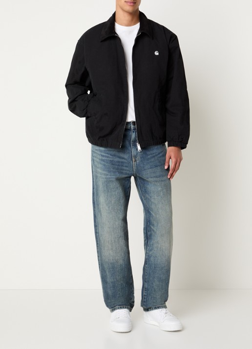 Carhartt WIP Madison Ripstop softshell jas met detail van corduroy  - voorkant 2 zwart