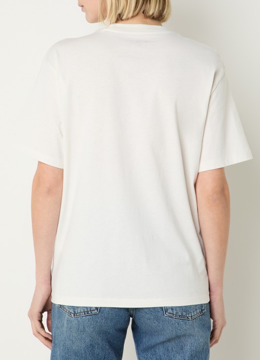 Carhartt WIP Marsala T-shirt met logoborduring - achterkant 4 ivoor