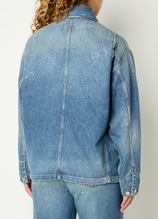Carhartt WIP Michigan spijkerjas met logo - achterkant 3 indigo