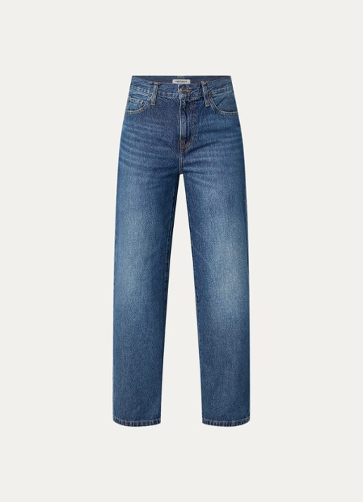 Carhartt WIP Mid waist tapered fit jeans met medium wassing - voorkant 2 indigo