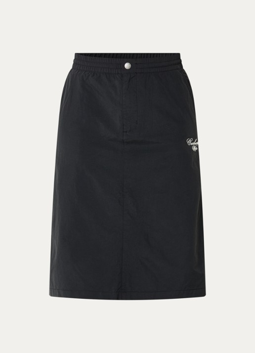 Carhartt WIP Midi rok met logoborduring en steekzakken - voorkant zwart