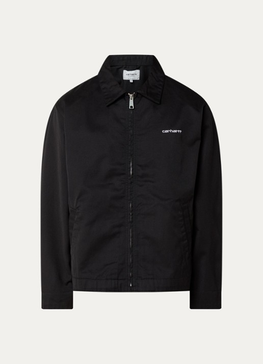 Carhartt WIP Module jack met steekzakken en logoborduring - voorkant 2 zwart