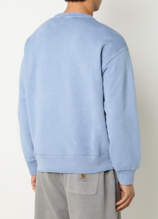 Carhartt WIP Nelson sweater met logo - achterkant 4 blauwgrijs