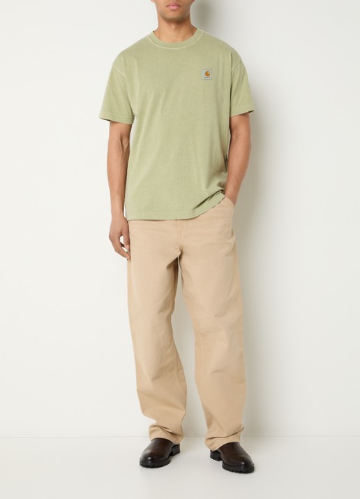 Carhartt WIP Nelson T-shirt met logo - voorkant 3 lichtgroen