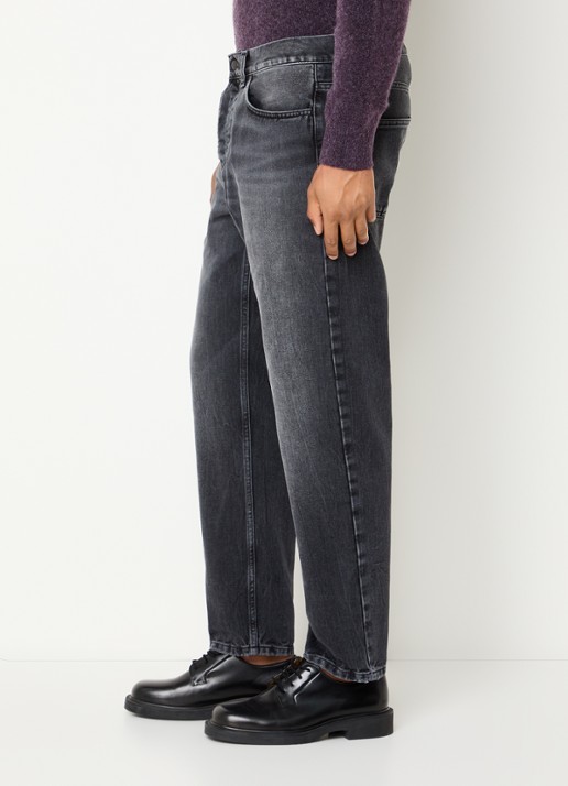 Carhartt WIP Newel tapered jeans met gekleurde wassing - detail 2 grijs