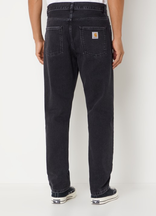 Carhartt WIP Newel tapered jeans met steekzakken  - achterkant zwart