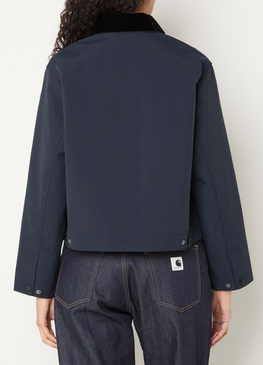 Carhartt WIP Newkirk jack met logo steekzakken - achterkant 4 donkerblauw