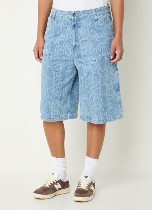 Carhartt WIP Nixon high waist straight fit korte broek van denim