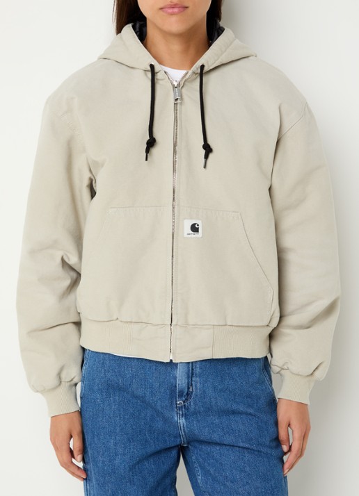Carhartt WIP OG Active jack met steekzakken - detail 4 gebroken wit