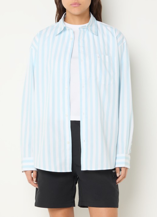 Carhartt WIP Overshirt met streepprint en borstzak