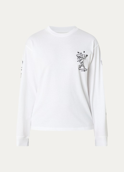 Carhartt WIP Playing Cards longsleeve met print - voorkant 2 wit