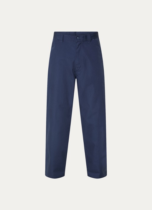 Carhartt WIP Postal straight fit broek met steekzakken - voorkant 4 blauw