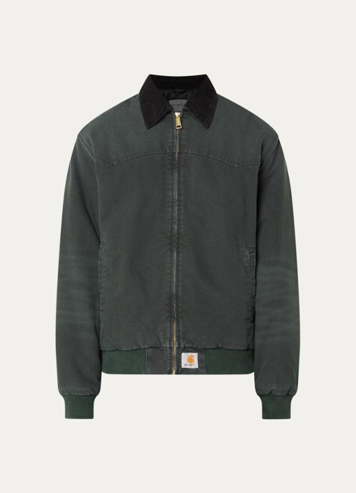 Carhartt WIP Santa Fe gewatteerd barn jack - voorkant 2 groen