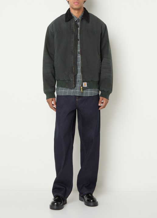 Carhartt WIP Santa Fe gewatteerd barn jack - voorkant 3 groen
