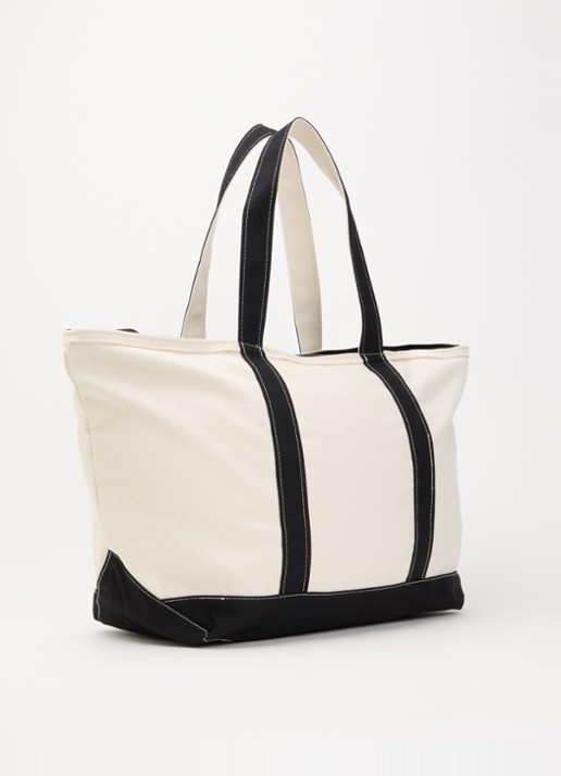 Carhartt WIP Shopper van canvas met logo  - achterkant 2 beige