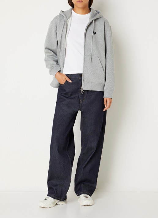 Carhartt WIP Small Heart sweatvest met logo - voorkant 5 grijs
