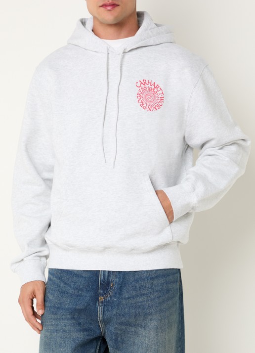 Carhartt WIP Spiral hoodie met logo- en backprint - achterkant 5 grijsmele