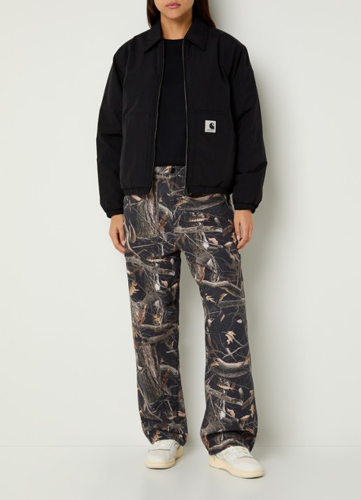 Carhartt WIP Stanwood gewatteerde jack met steekzakken - voorkant 4 zwart