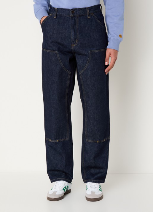 Carhartt WIP Straight leg jeans met donkere wassing - detail 3 indigo