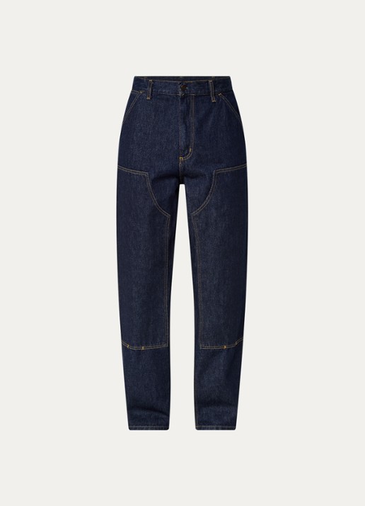 Carhartt WIP Straight leg jeans met donkere wassing - voorkant indigo