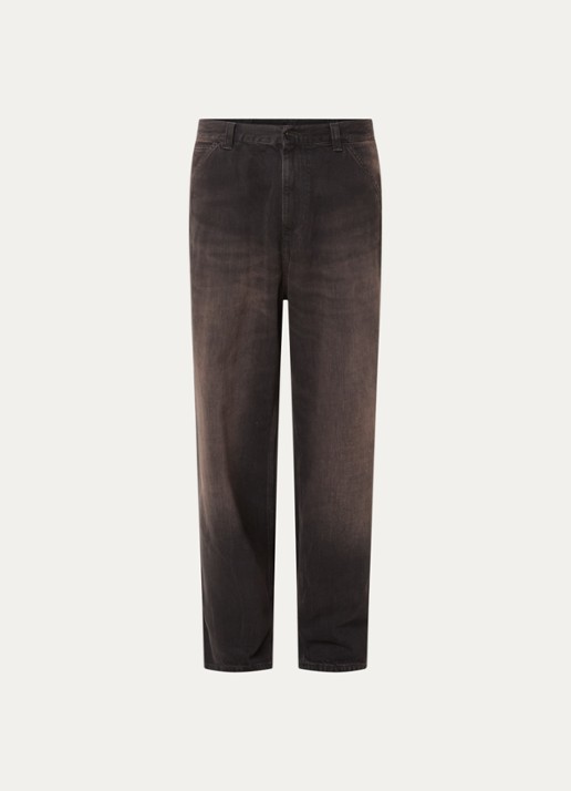 Carhartt WIP Straight leg jeans met gekleurde wassing - voorkant 4 antraciet